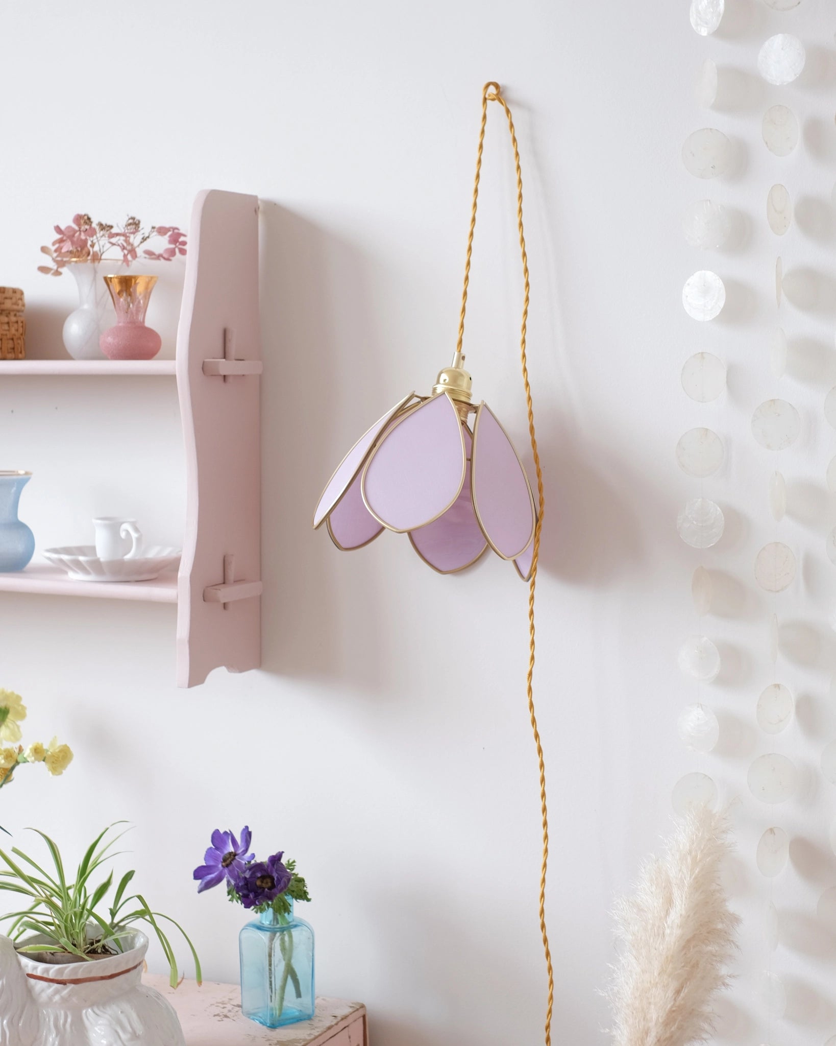 Baladeuse Fleur - Lilas et doré - Silly & Billy