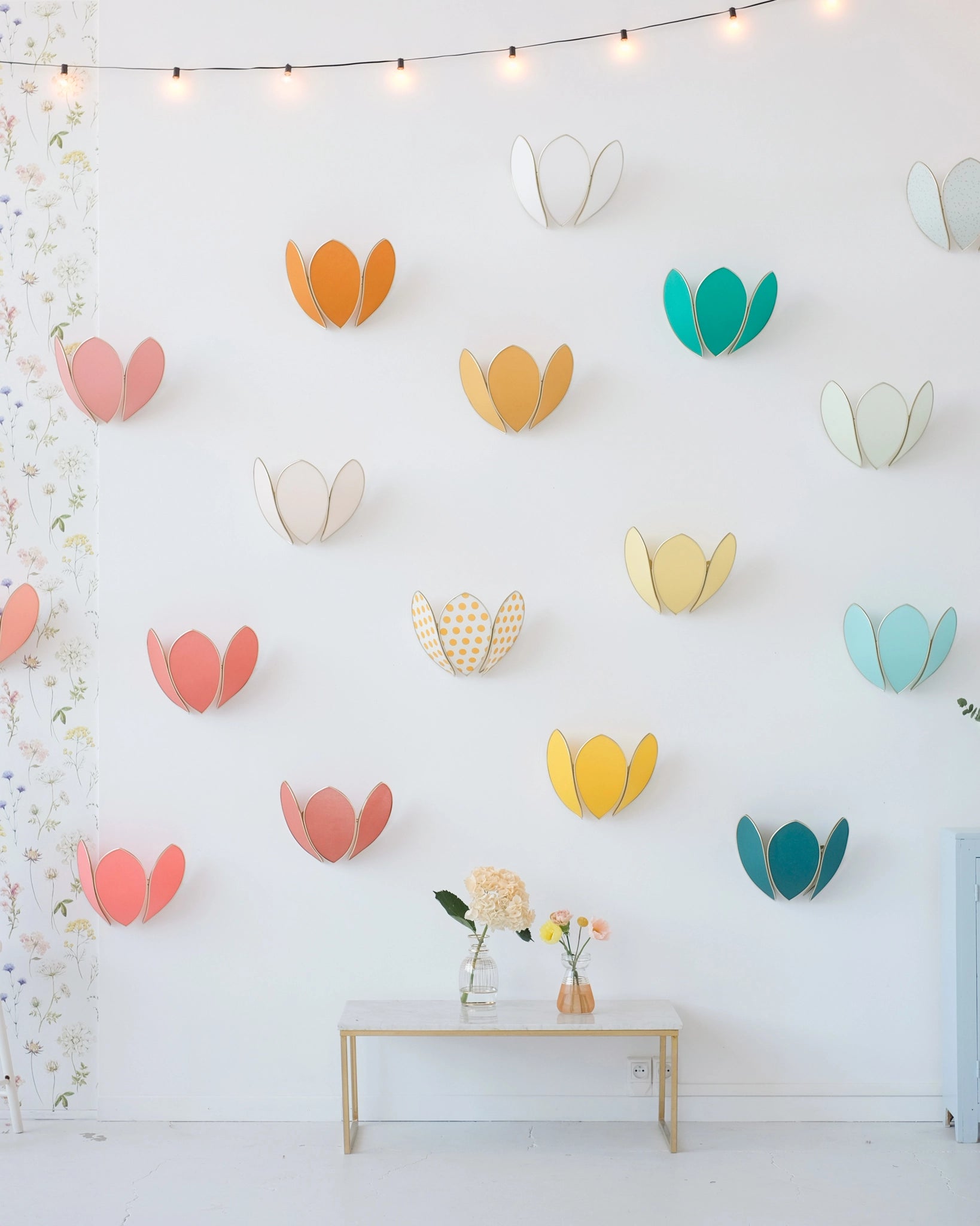 Échantillons de tissus pour nos luminaires fleurs - Silly & Billy