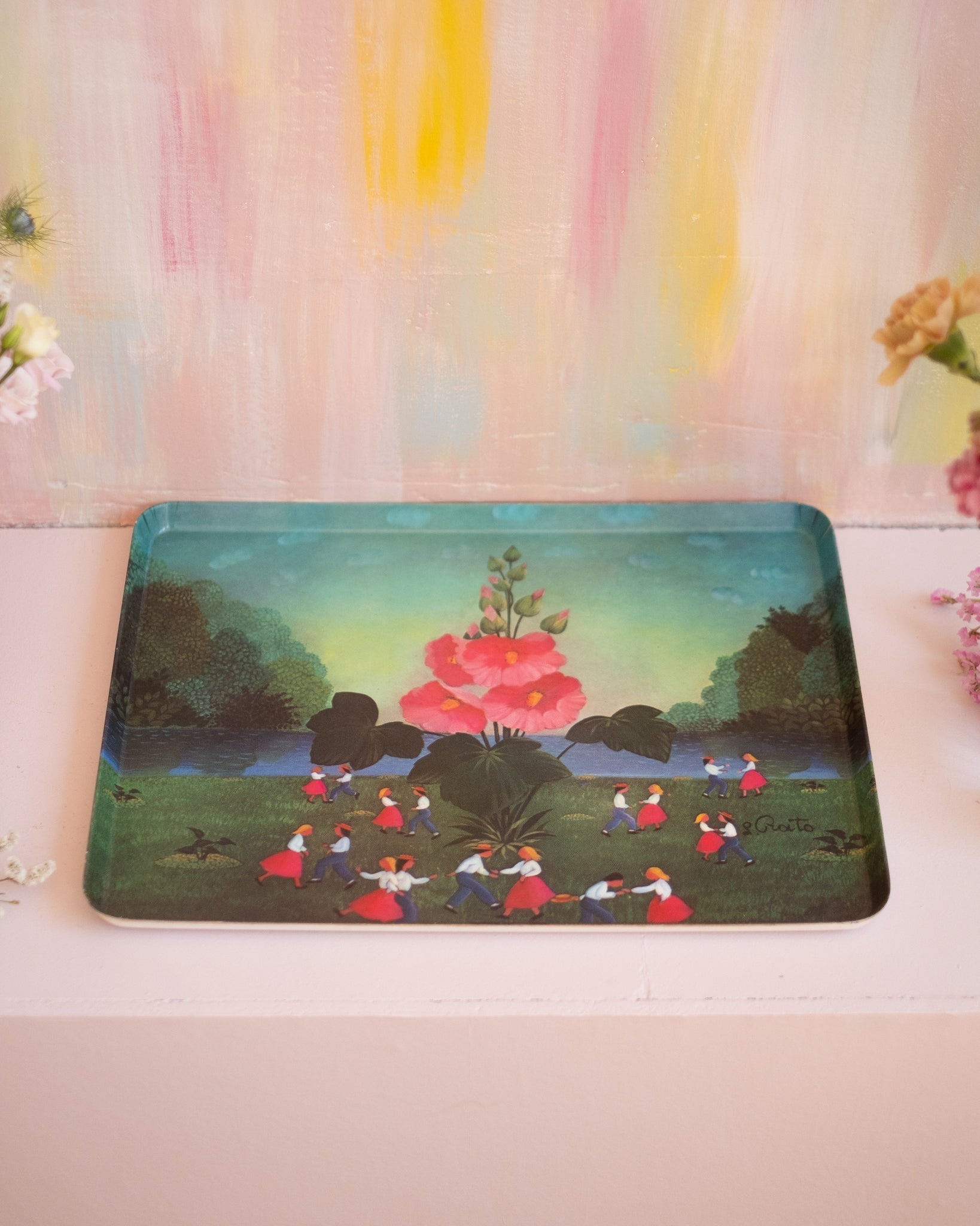 Grand plateau vintage italien - Silly & Billy