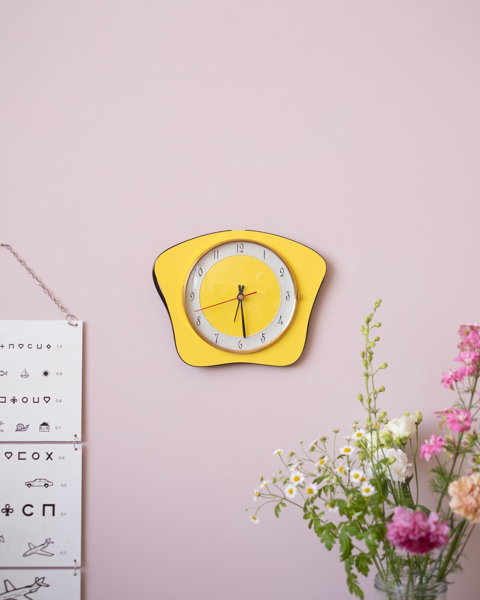 Horloge vintage jaune - Silly & Billy