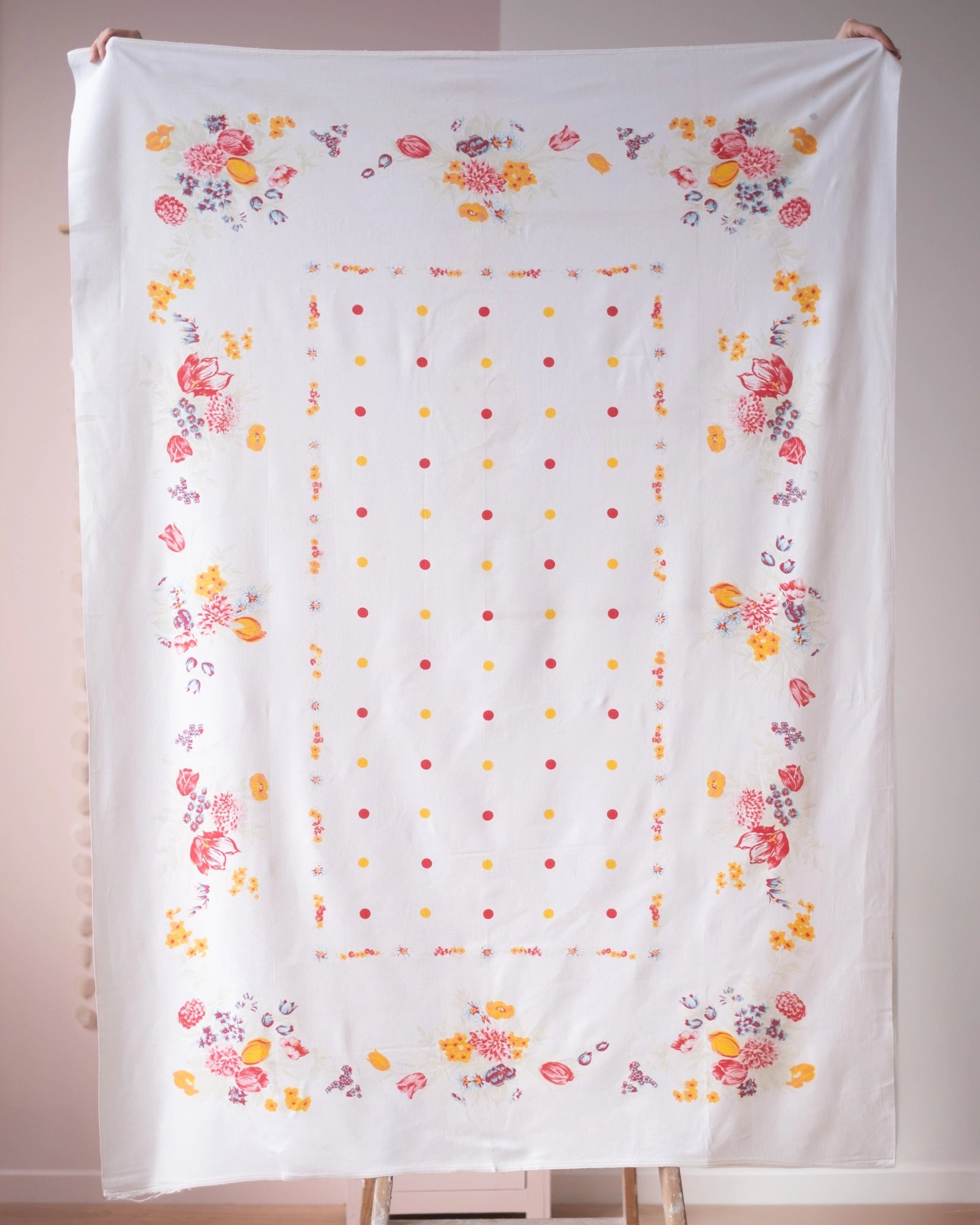 Nappe vintage à pois et fleurs - Silly & Billy