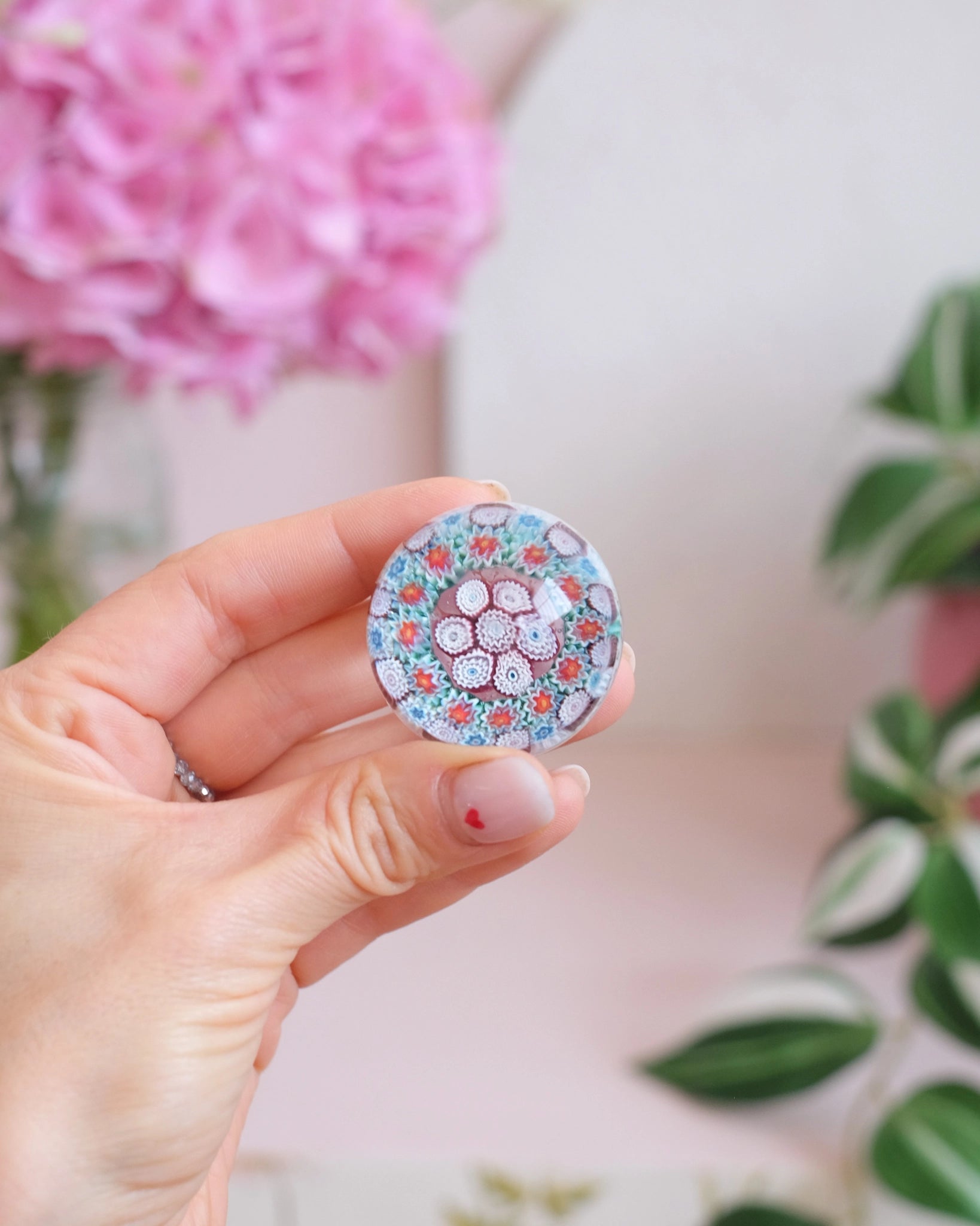 Petit sulfure en verre millefiori 2 - Silly & Billy