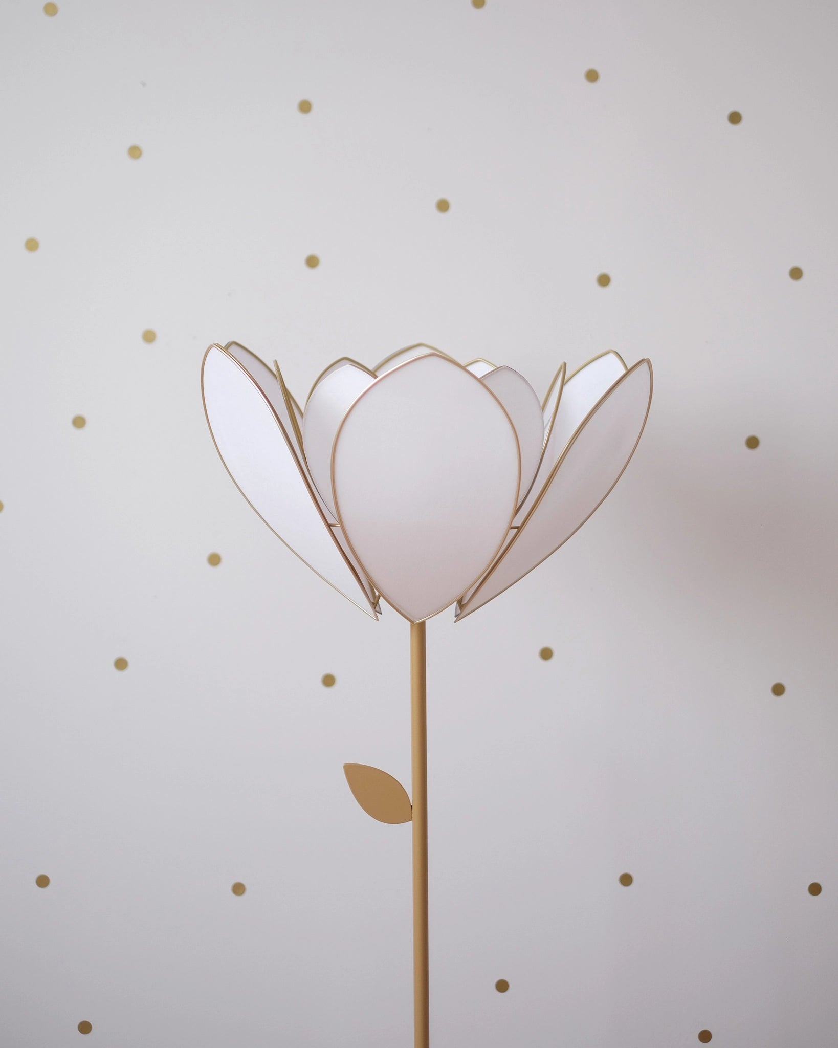 Pied de lampadaire et abat - jour fleur double - Écru - Silly & Billy