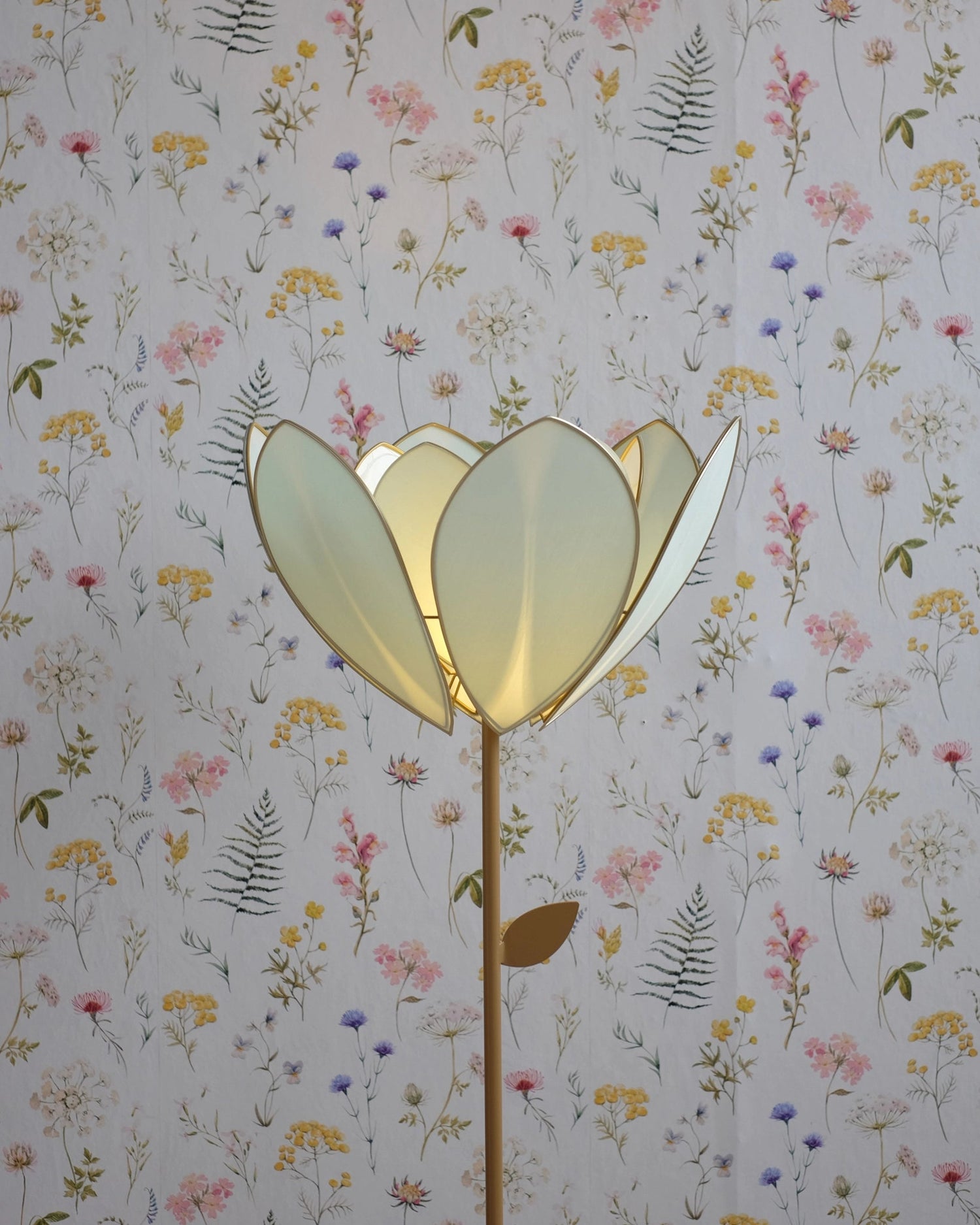 Pied de lampadaire et abat - jour fleur double - Menthe fraîche - Silly & Billy