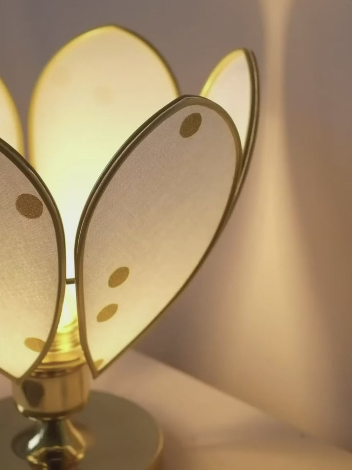 Lampe Fleur à poser - Pois dorés