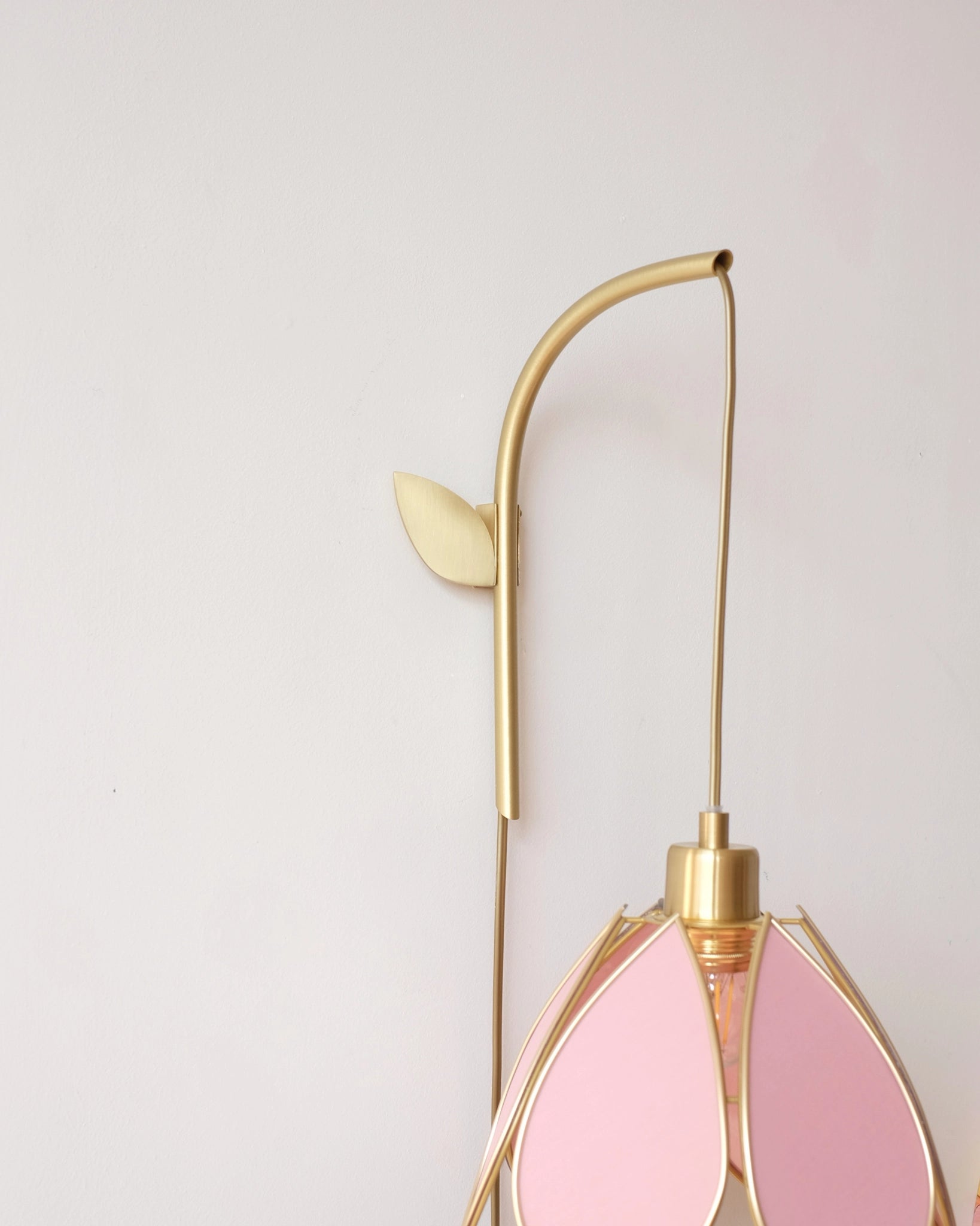 Support mural et baladeuse Fleur - Sugar et doré - Silly & Billy