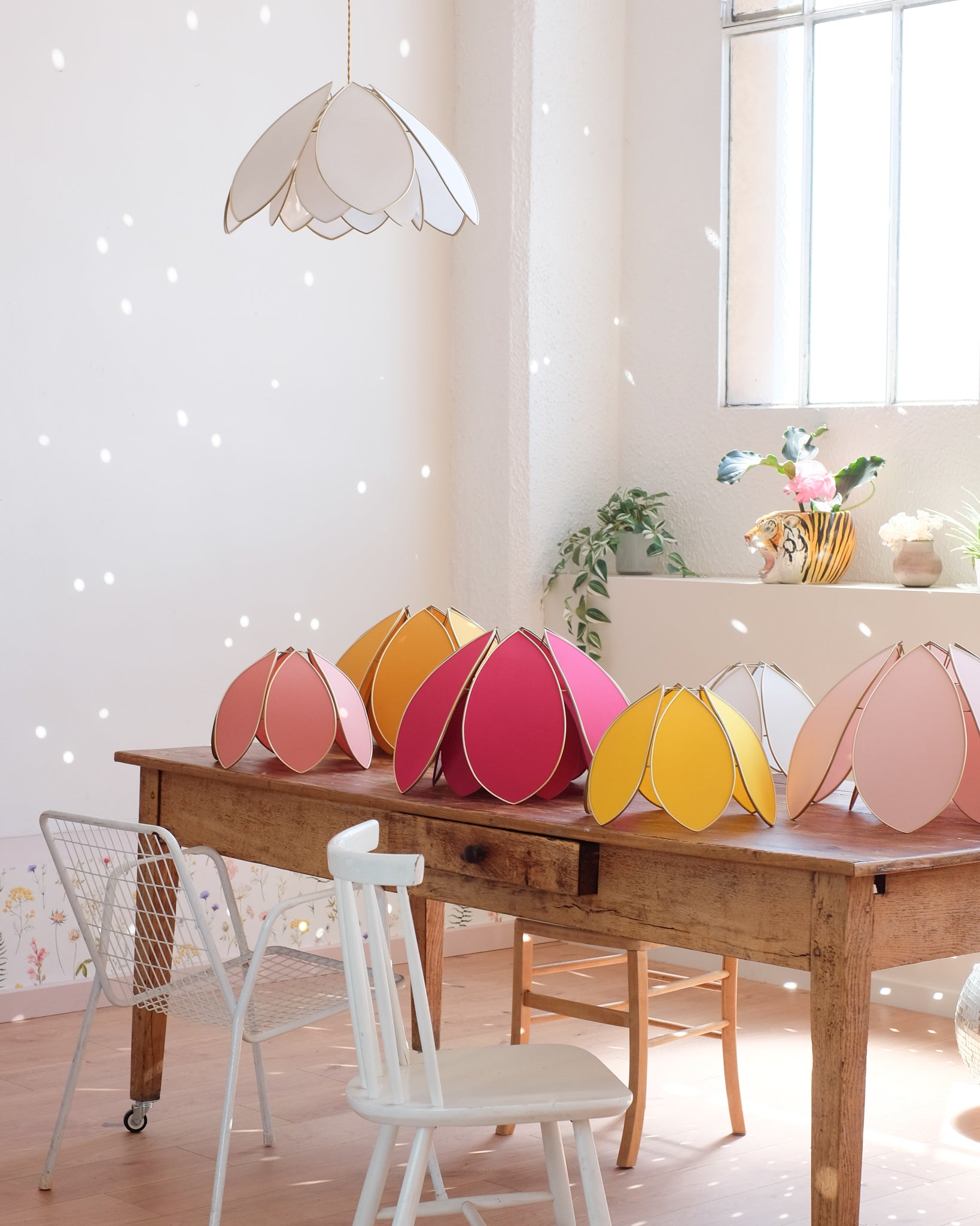 Suspension Fleur double - Rose des bois - Silly & Billy