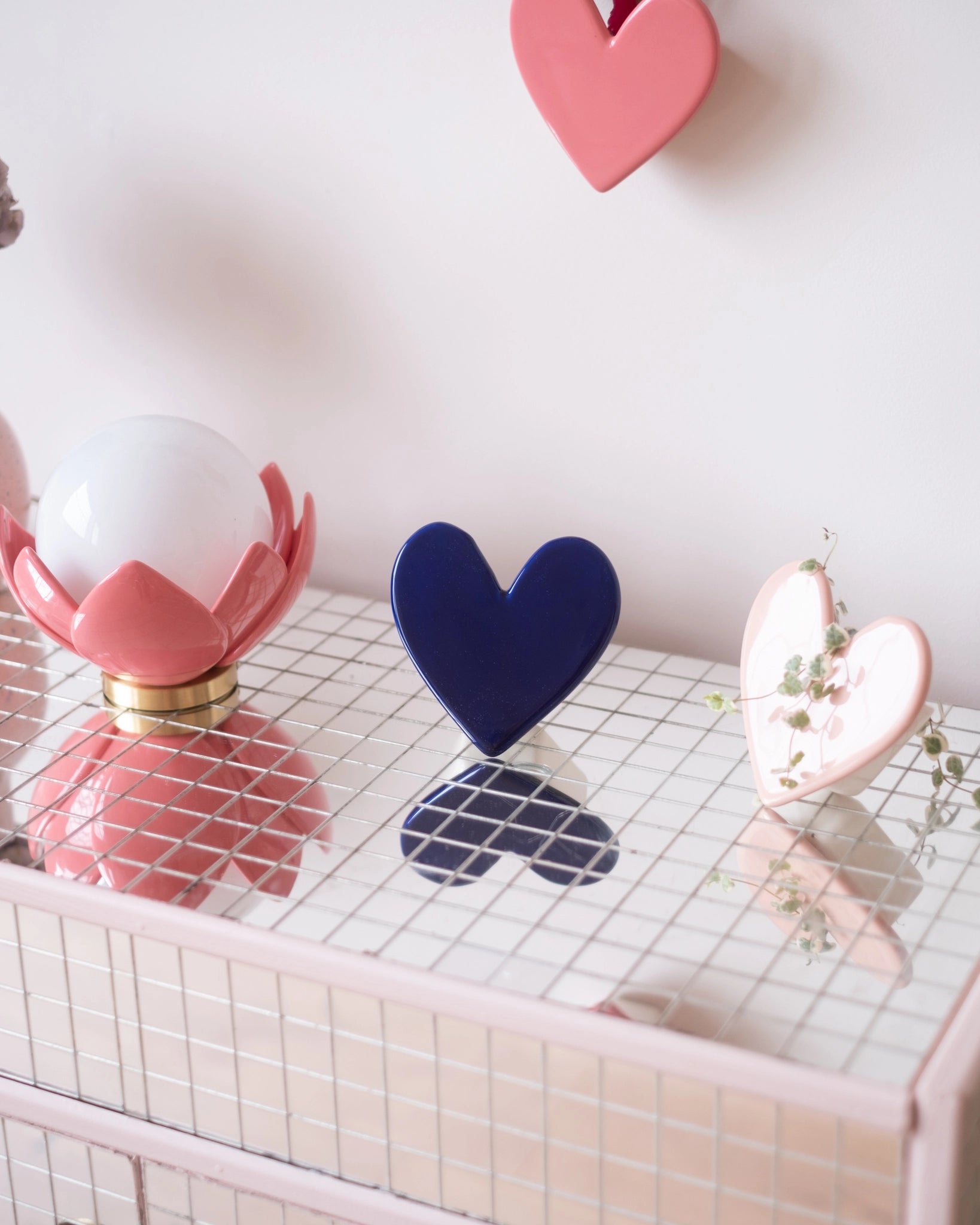 Vase mural Coeur - Bleu nuit - Silly & Billy