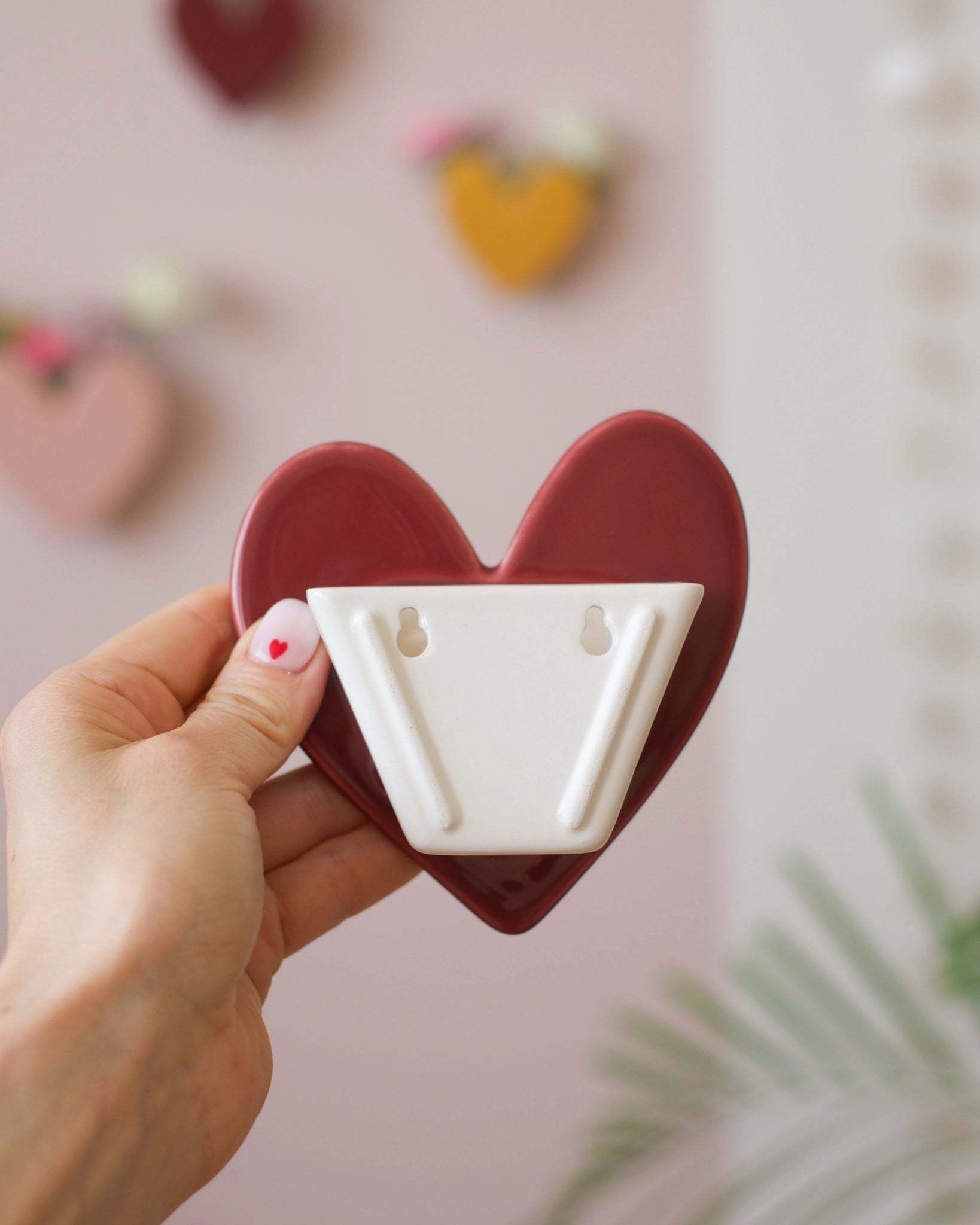 Vase mural Coeur - Framboise - Silly & Billy