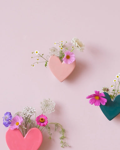 Vase mural Coeur - Nude