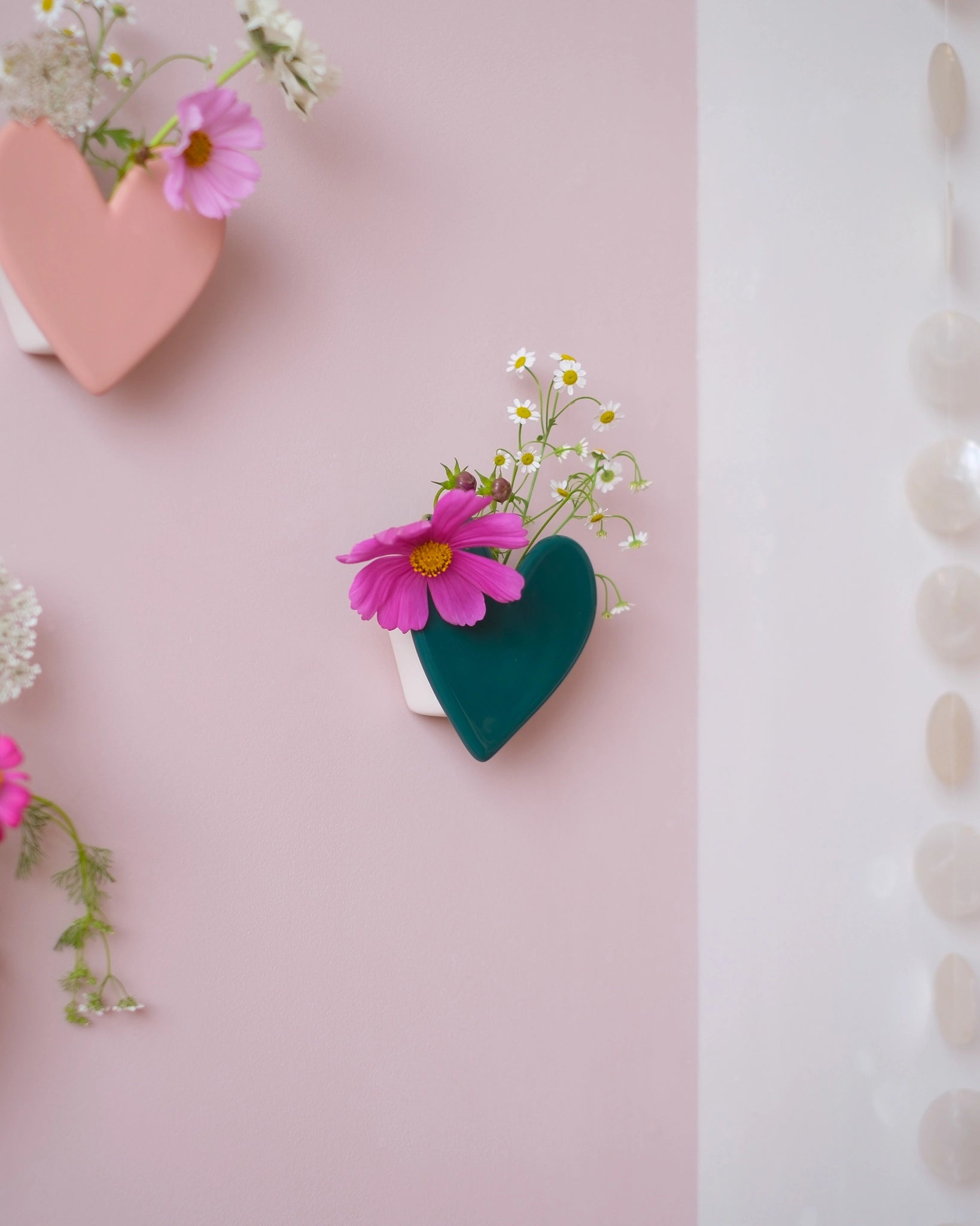 Vase mural Coeur - Vert jungle - Silly & Billy