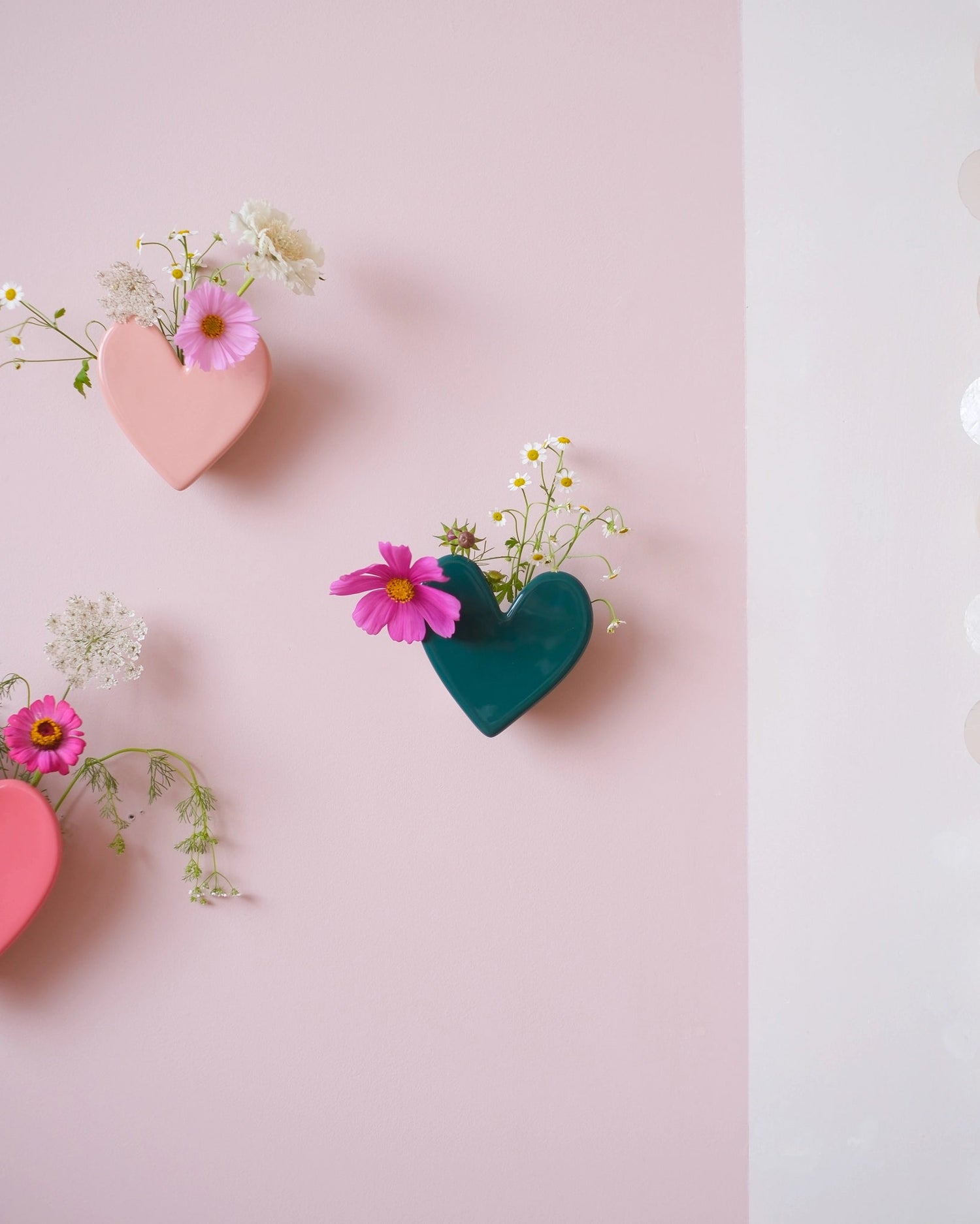 Vase mural Coeur - Vert jungle - Silly & Billy