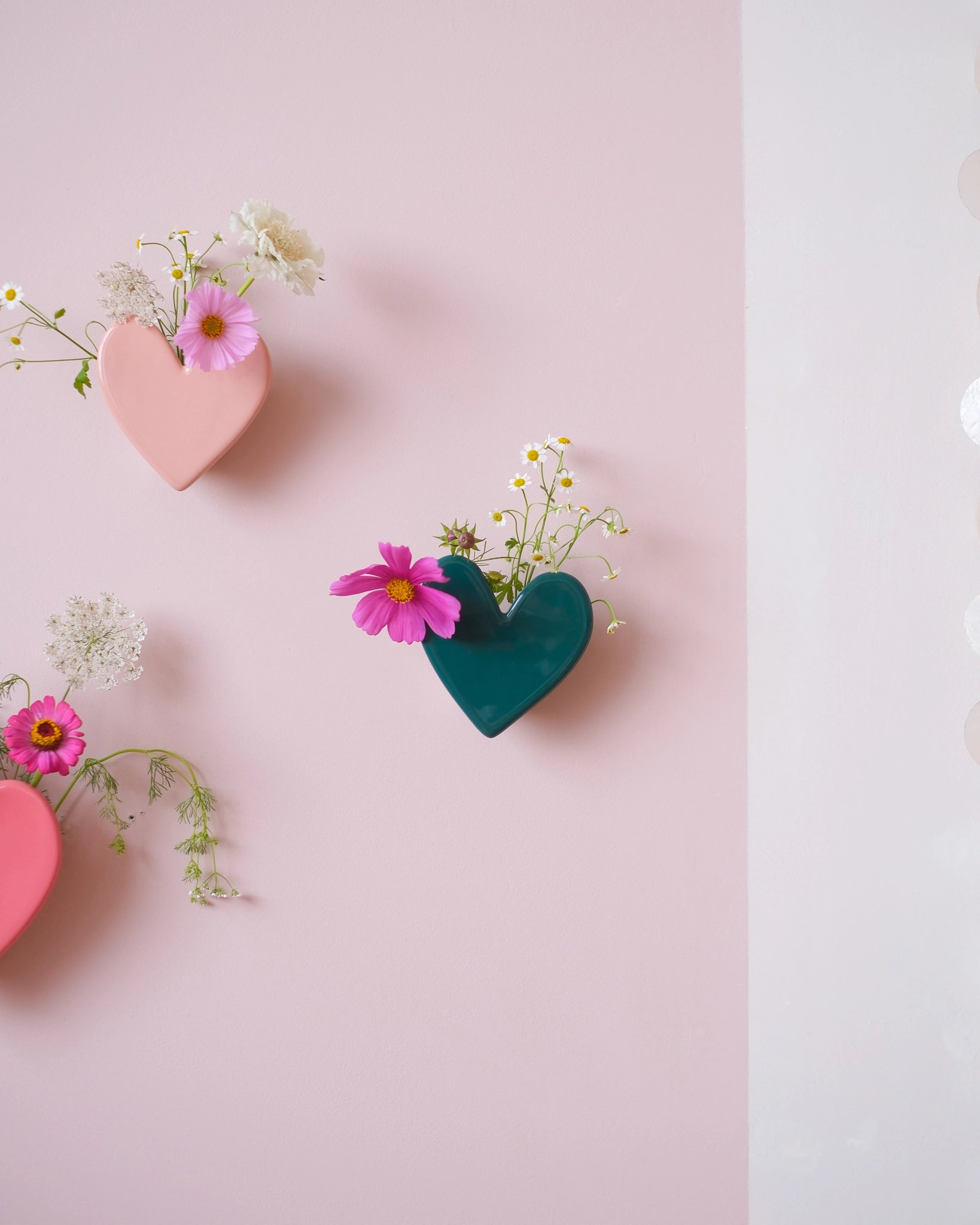 Vase mural Coeur - Vert jungle - Silly & Billy