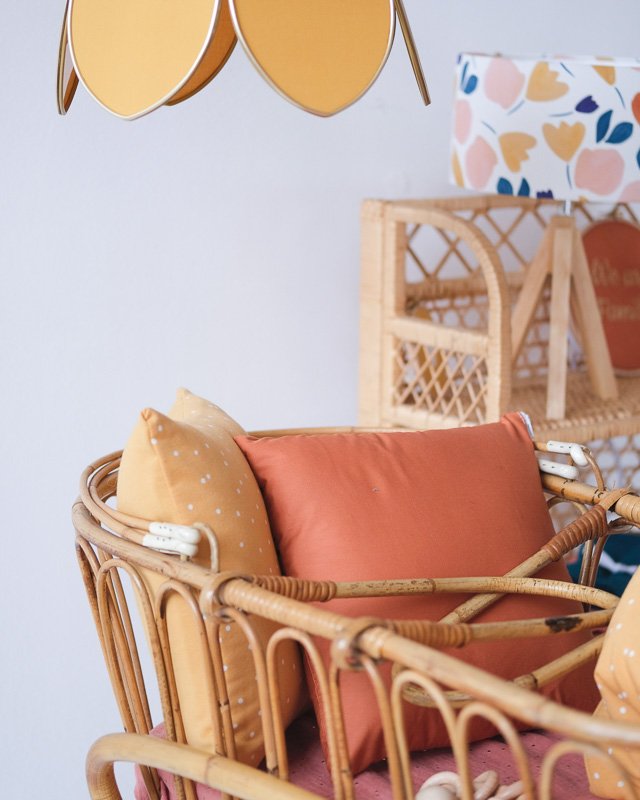 Coussin carré Ocre