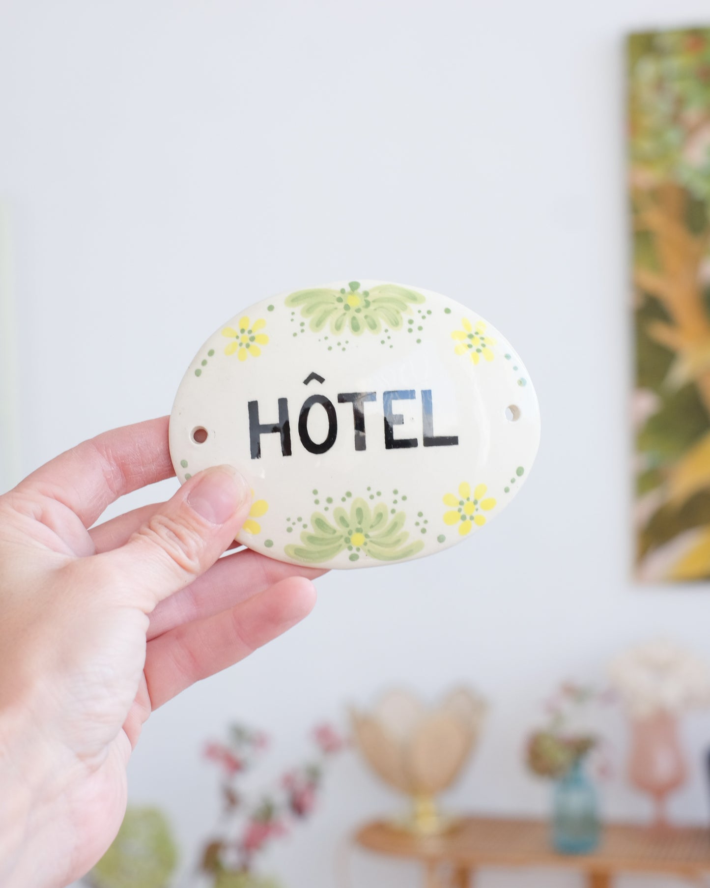 Anciennes plaques en porcelaine émaillée - Différents motifs au choix
