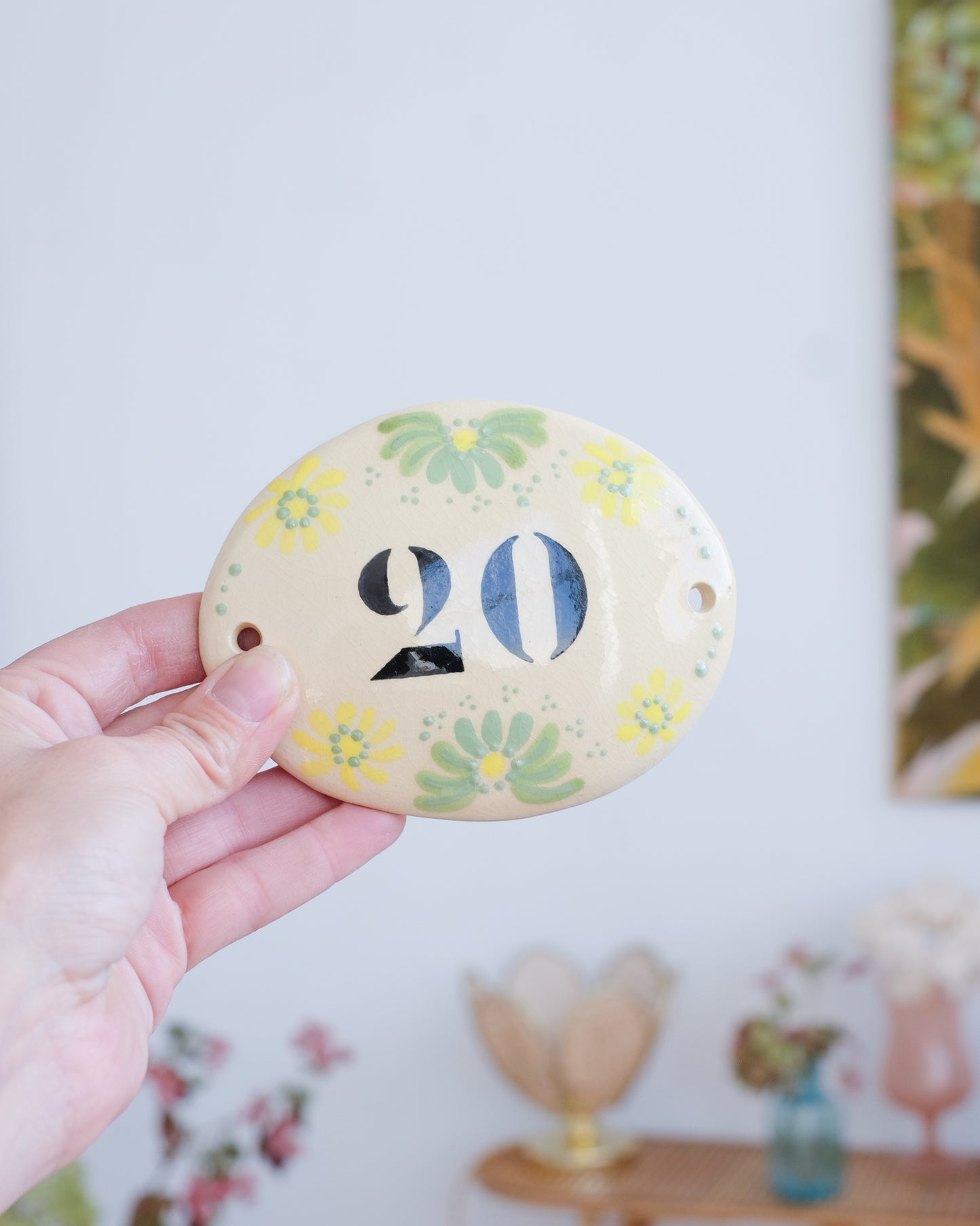 Anciennes plaques en porcelaine émaillée - Différents motifs au choix