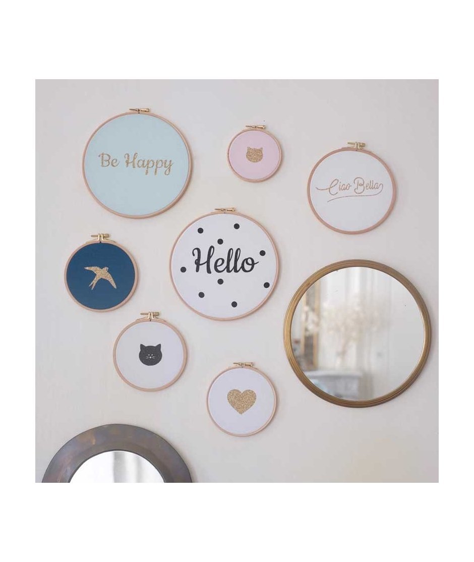 Grand cadre Hello à pois - Silly & Billy