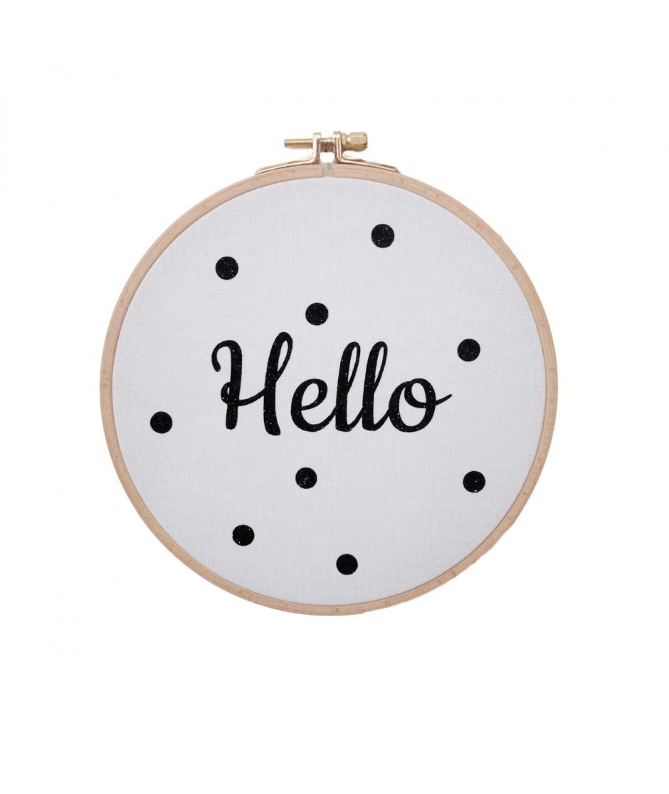 Grand cadre Hello à pois - Silly & Billy