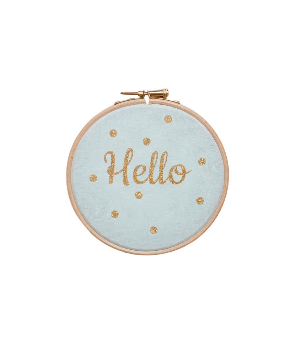 Grand cadre Hello à pois - Silly & Billy