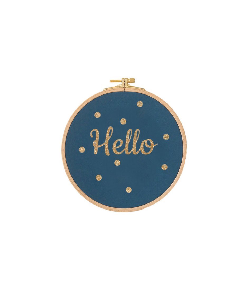 Grand cadre Hello à pois - Silly & Billy