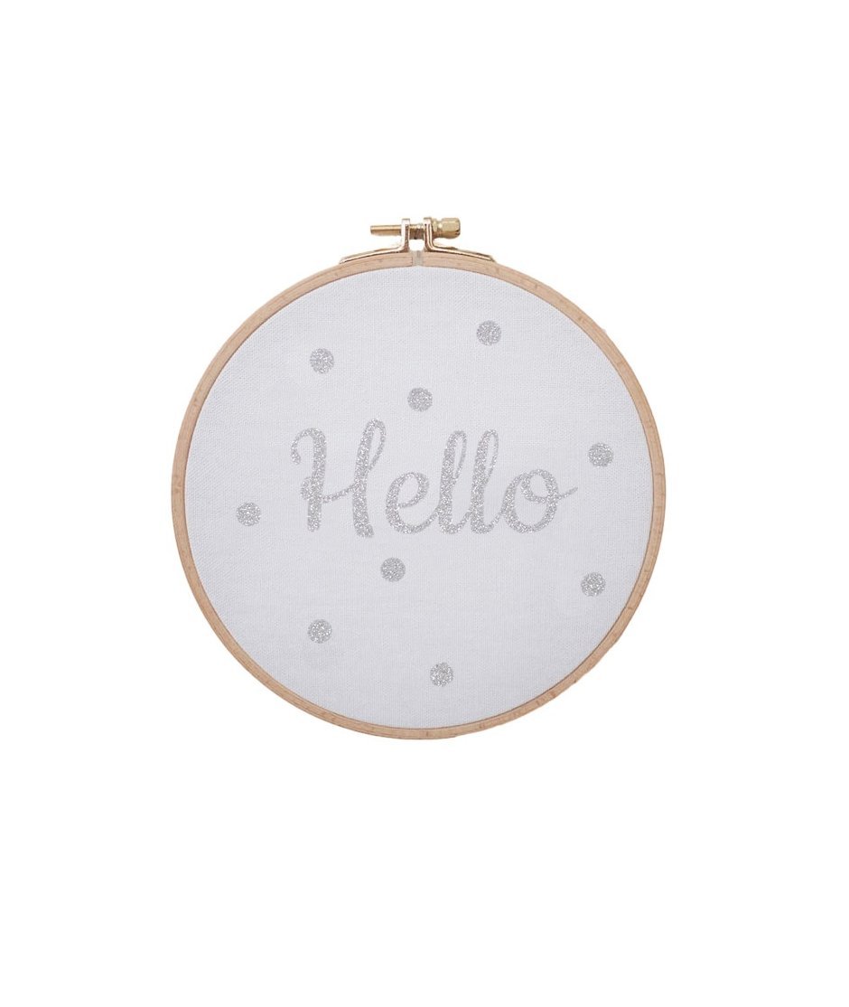Grand cadre Hello à pois - Silly & Billy