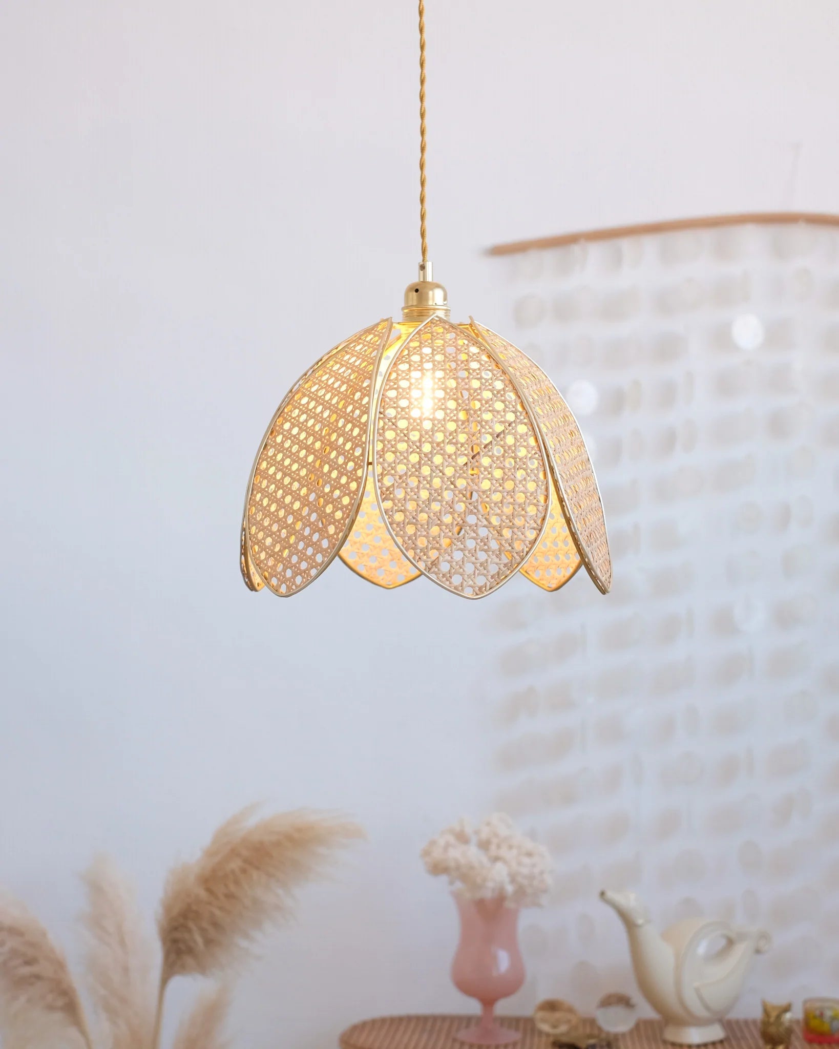 Suspension fleur simple en cannage - Silly & Billy