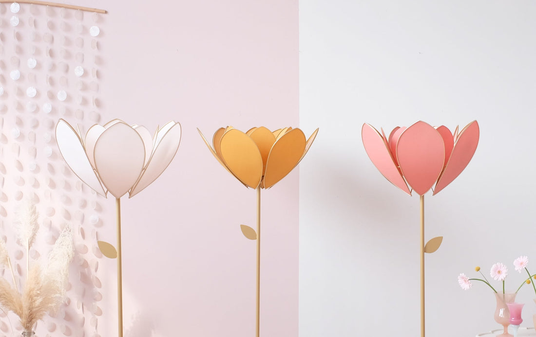 Lampadaires fleurs