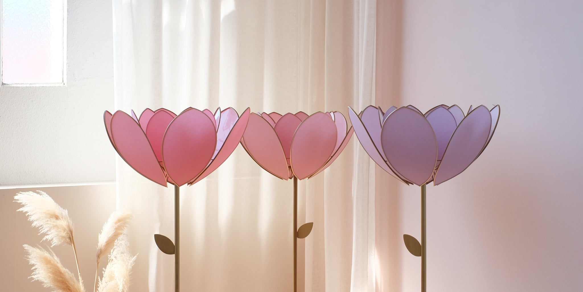 Lampadaires fleurs doubles - Silly & Billy