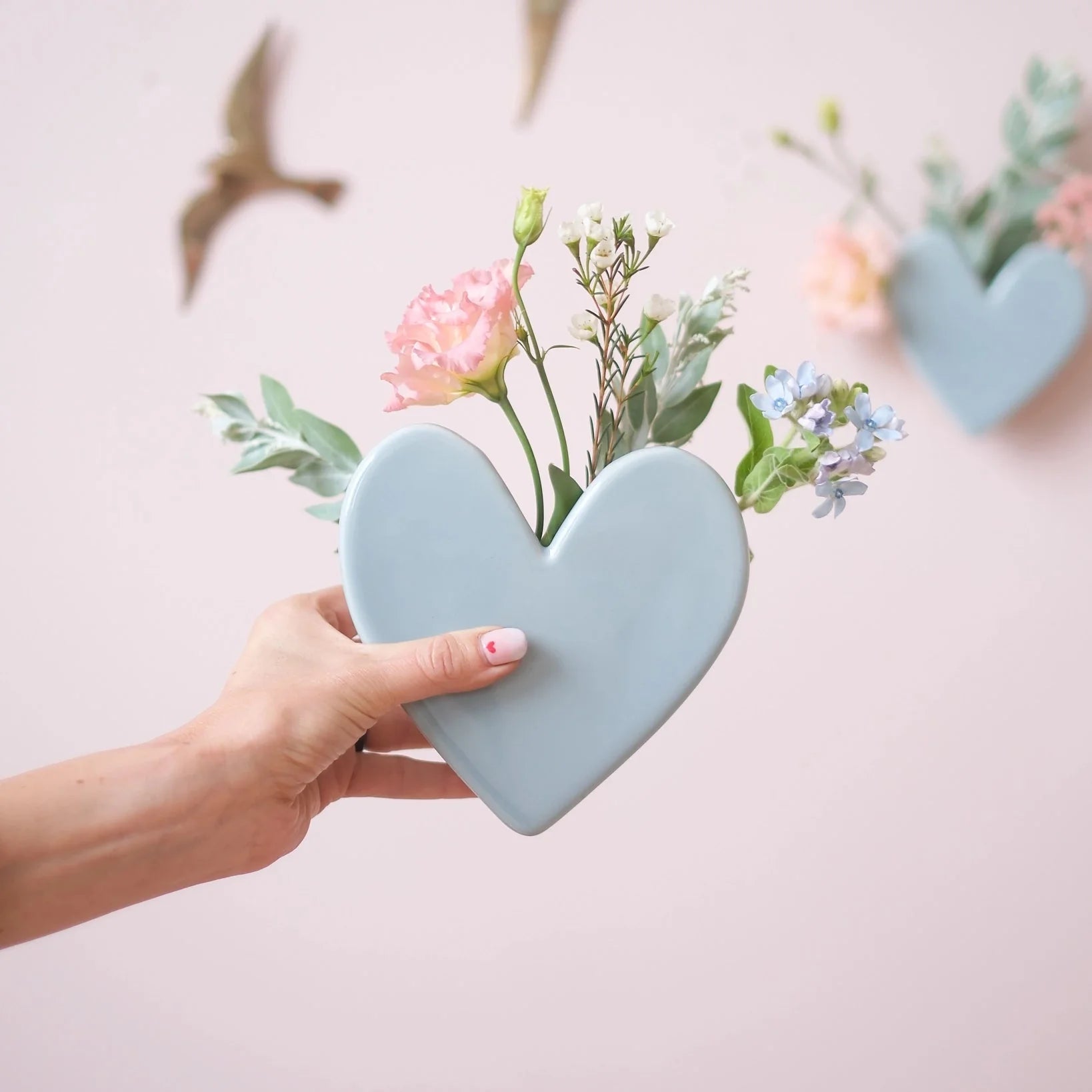 Vases muraux coeurs - Silly & Billy