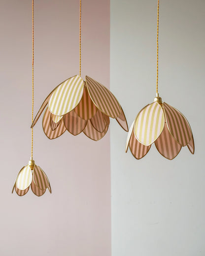 Suspension Fleur double - Golden Hour