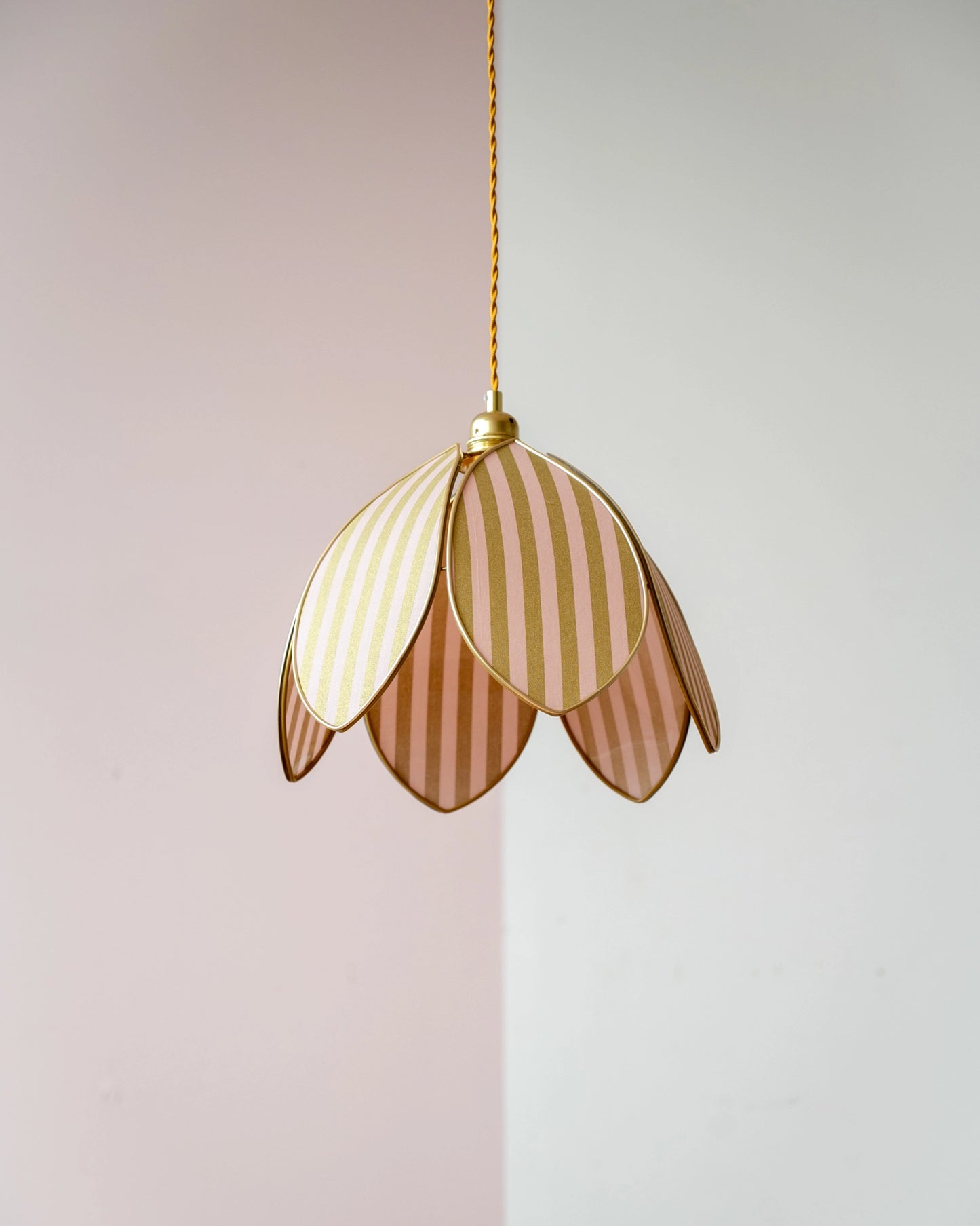 Suspension Fleur simple - Golden Hour