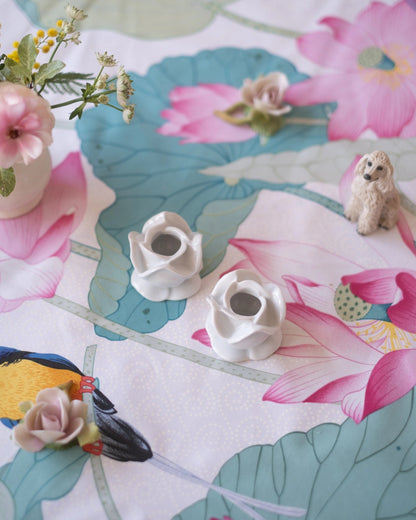 2 bougeoirs fleurs vintage - Silly &amp; Billy