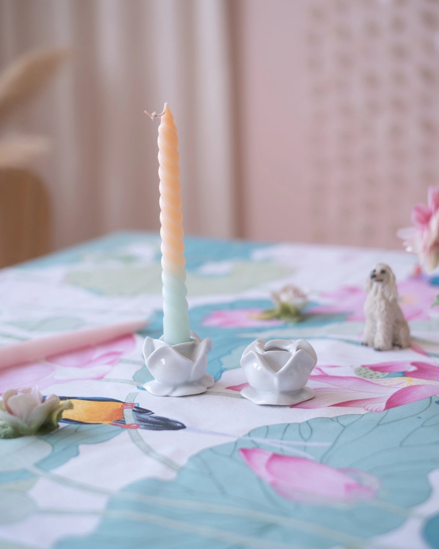 2 bougeoirs fleurs vintage - Silly &amp; Billy