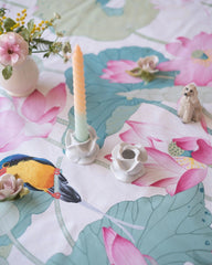 2 bougeoirs fleurs vintage