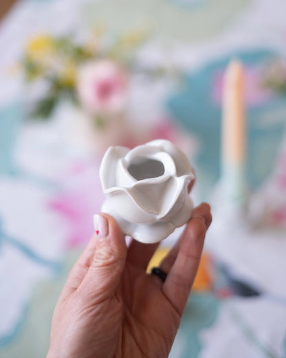 2 bougeoirs fleurs vintage - Silly &amp; Billy