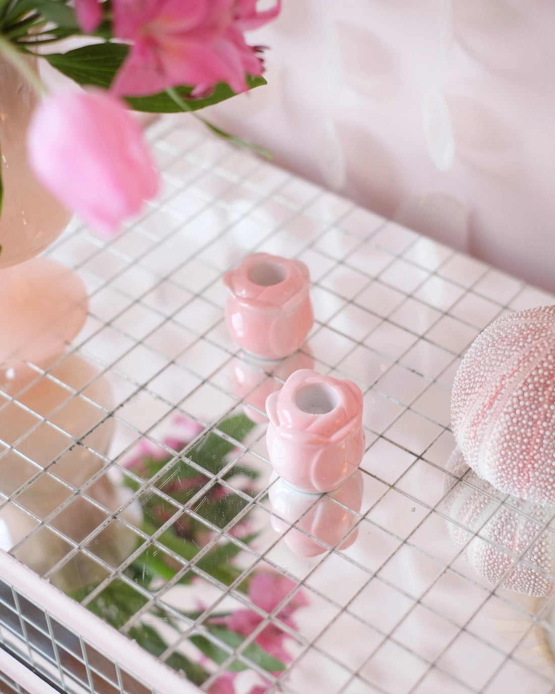 2 bougeoirs fleurs vintage Yves Rocher (Copie) - Silly &amp; Billy