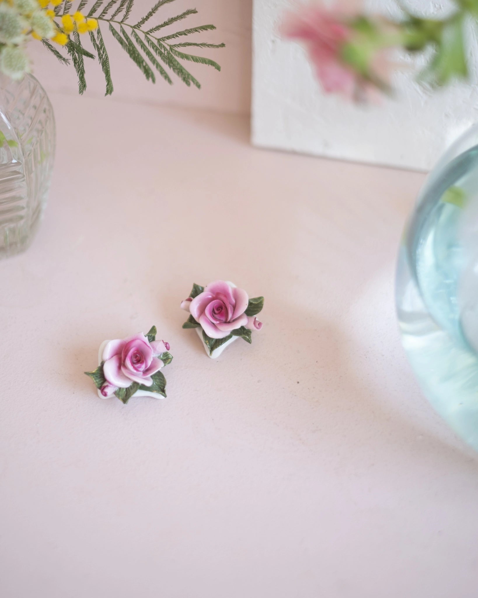 2 décorations de table en porcelaine - Silly &amp; Billy