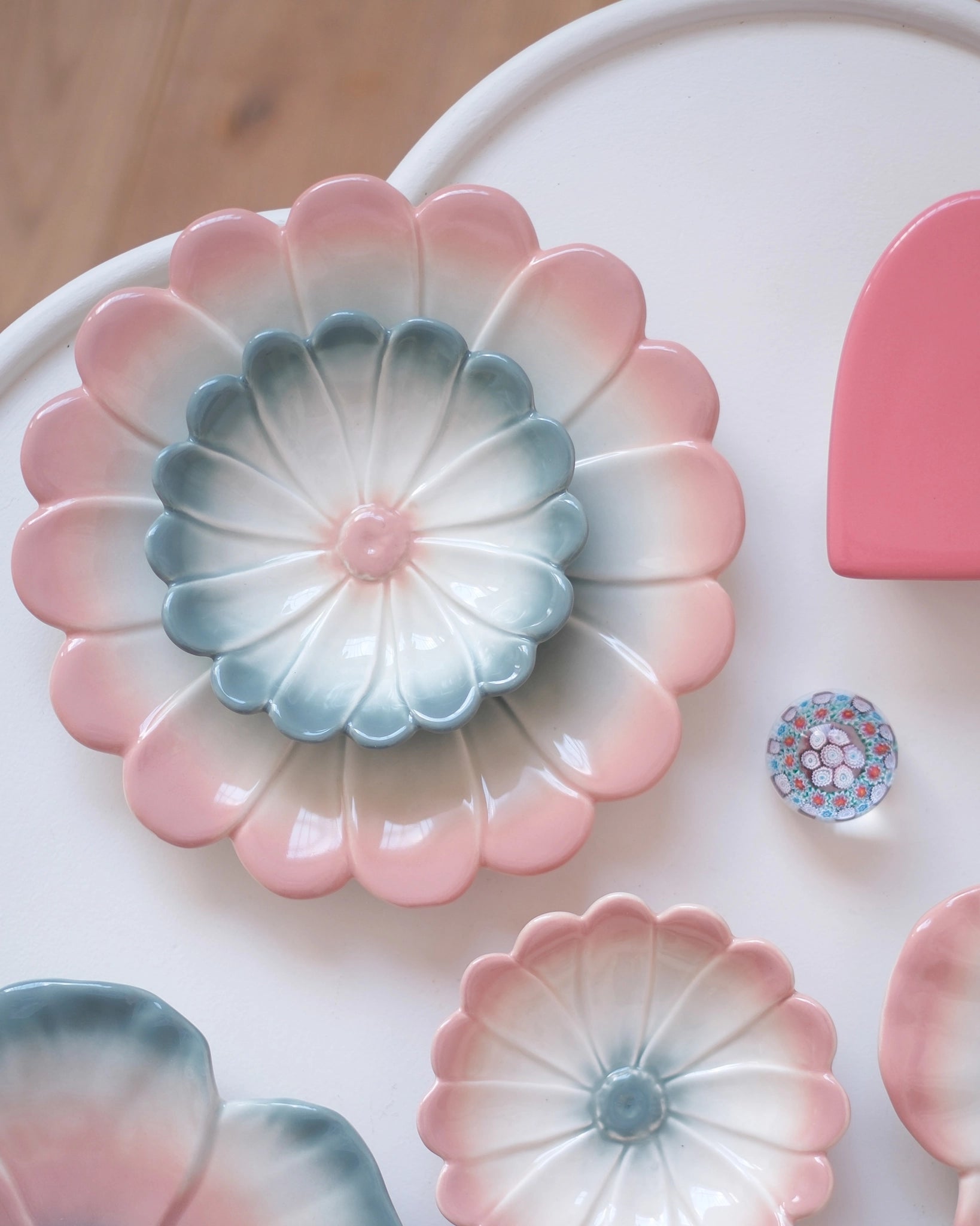 2 grandes assiettes Marigold - Sauge et Nude - Silly &amp; Billy