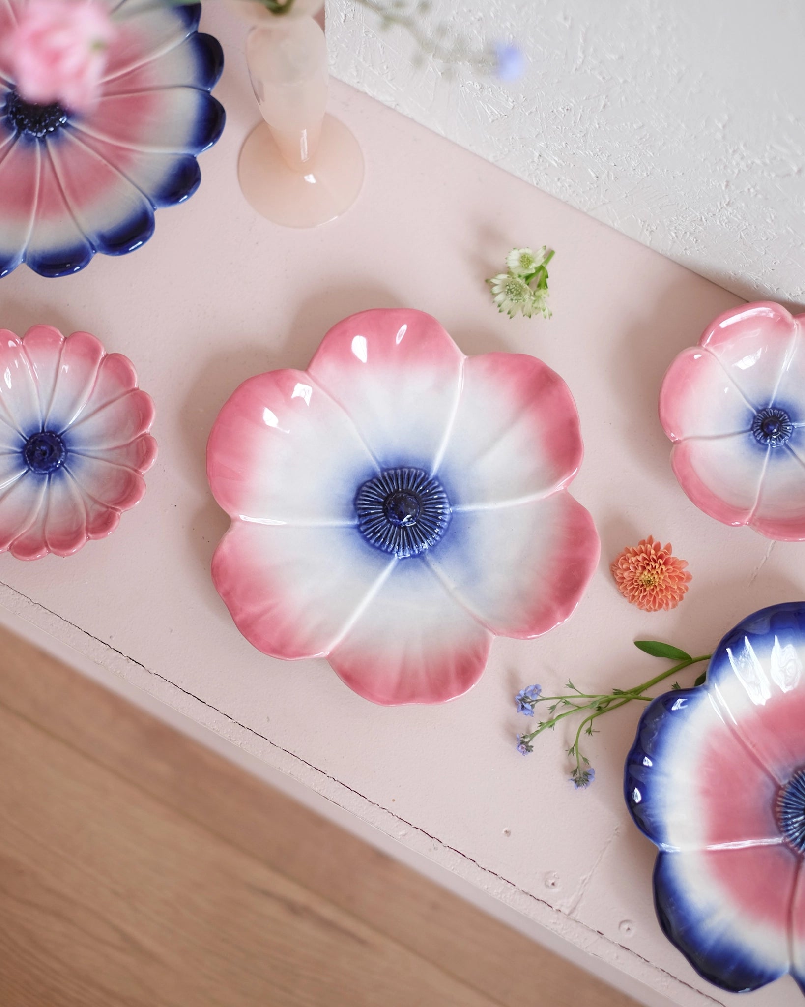 2 grandes coupes Poppy - Cobalt &amp; Rose - Silly &amp; Billy