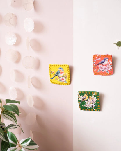 3 petits cadres muraux aux oiseaux - Silly &amp; Billy