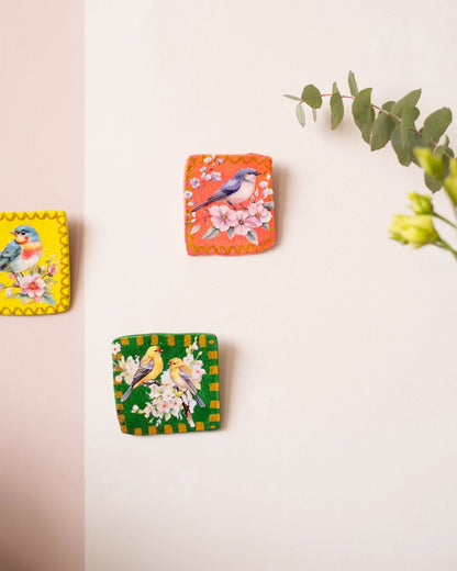 3 petits cadres muraux aux oiseaux - Silly &amp; Billy