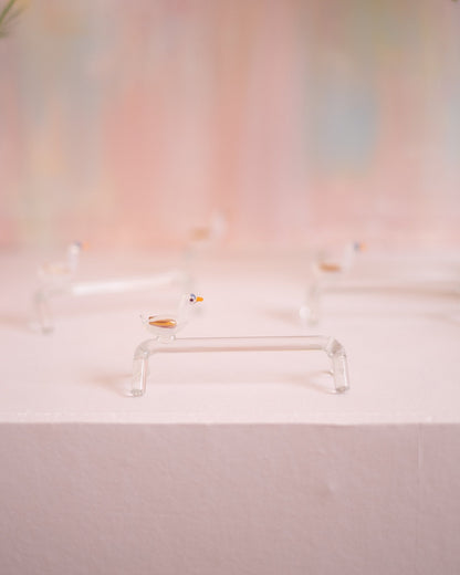 4 anciens porte - couteaux en verre - Silly &amp; Billy