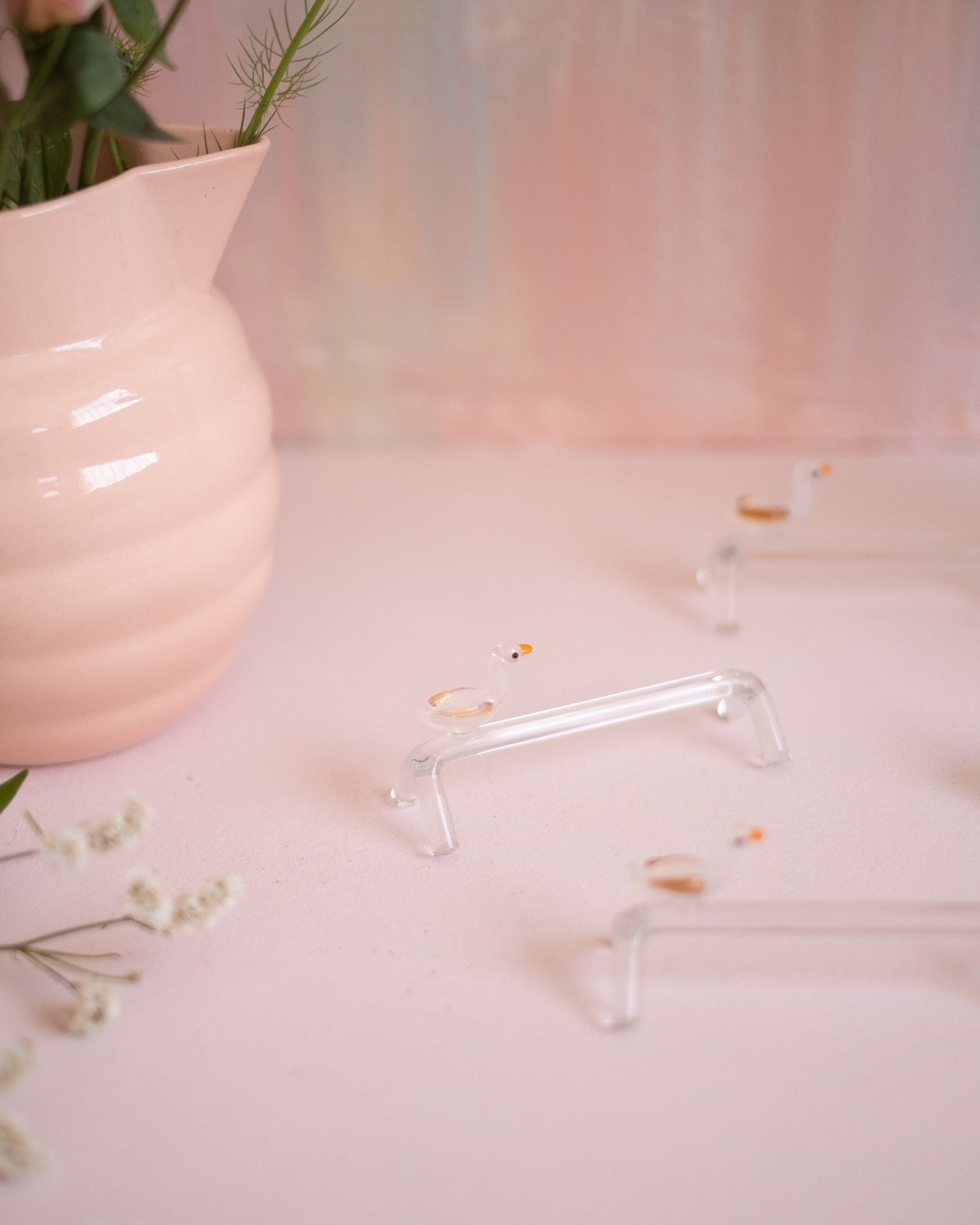 4 anciens porte - couteaux en verre - Silly &amp; Billy