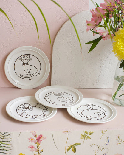 4 assiettes vintage Esso collector - Silly &amp; Billy