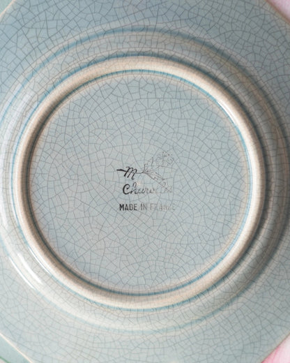 4 petites assiettes en faïence turquoise de Charolles - Silly &amp; Billy