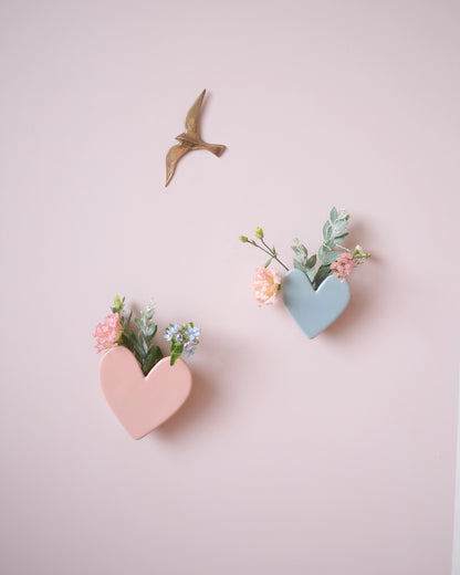 Vase mural Coeur - Sauge
