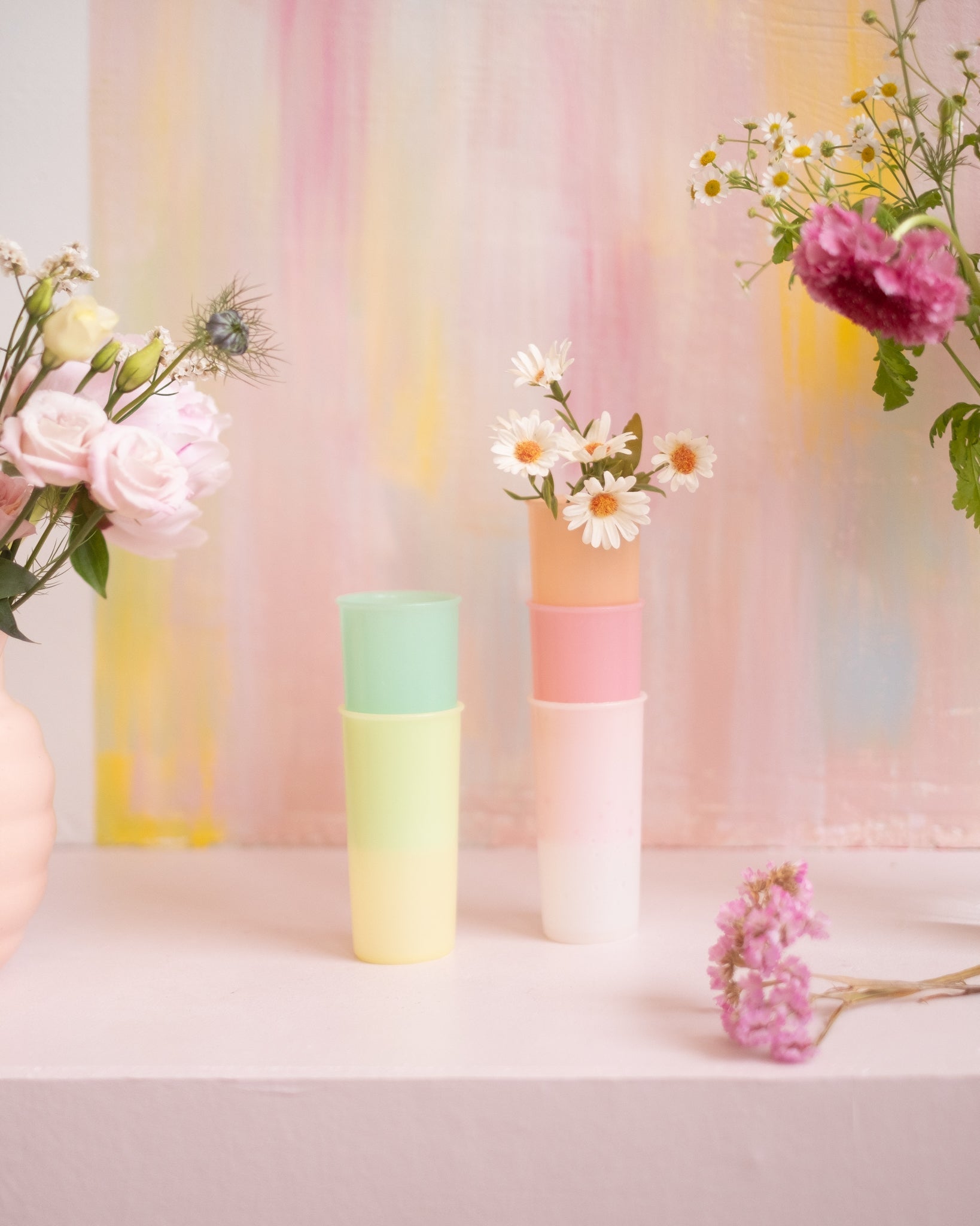 5 gobelets Tupperware vintage - Silly &amp; Billy