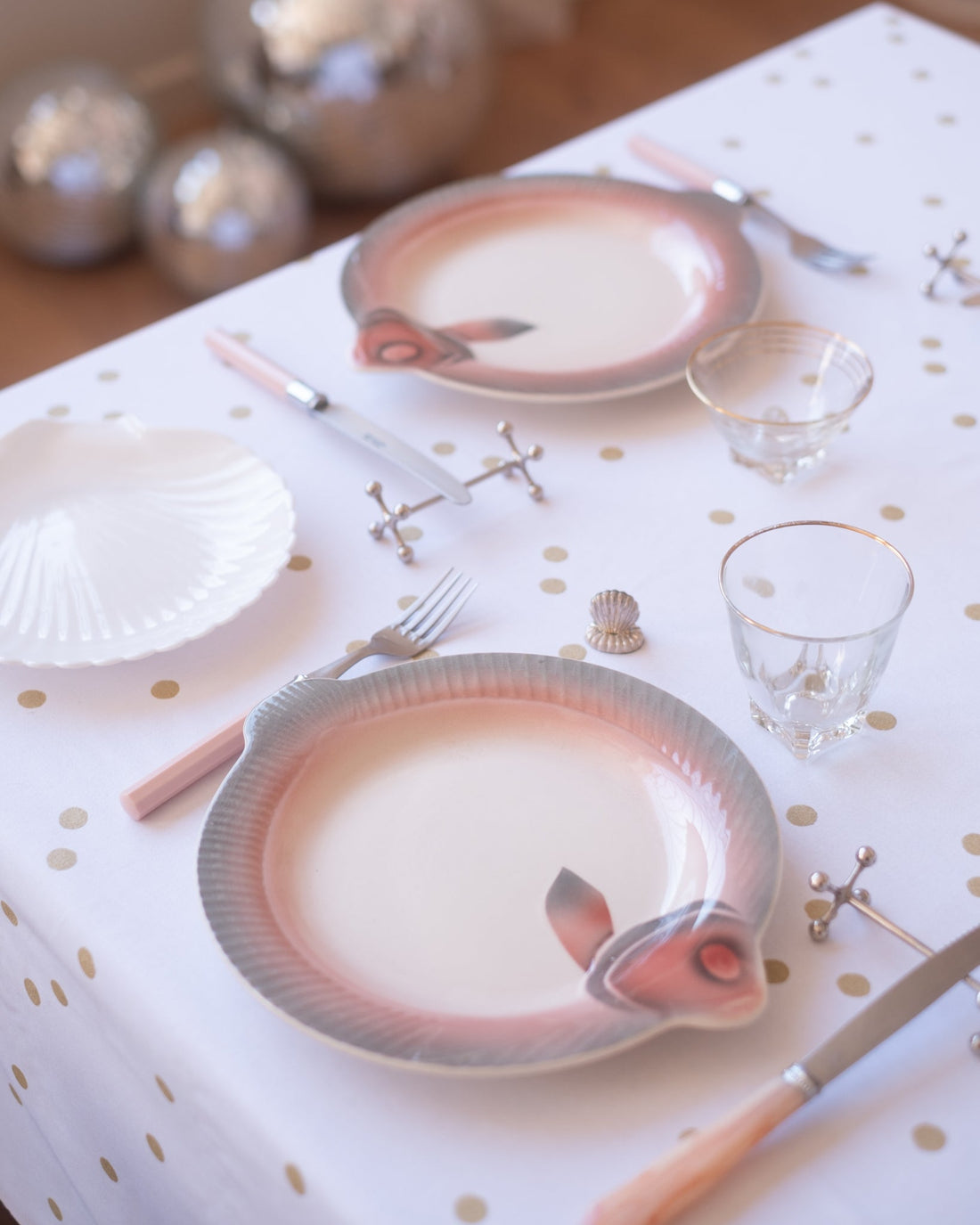 6 assiettes à poisson de Digoin - Silly &amp; Billy