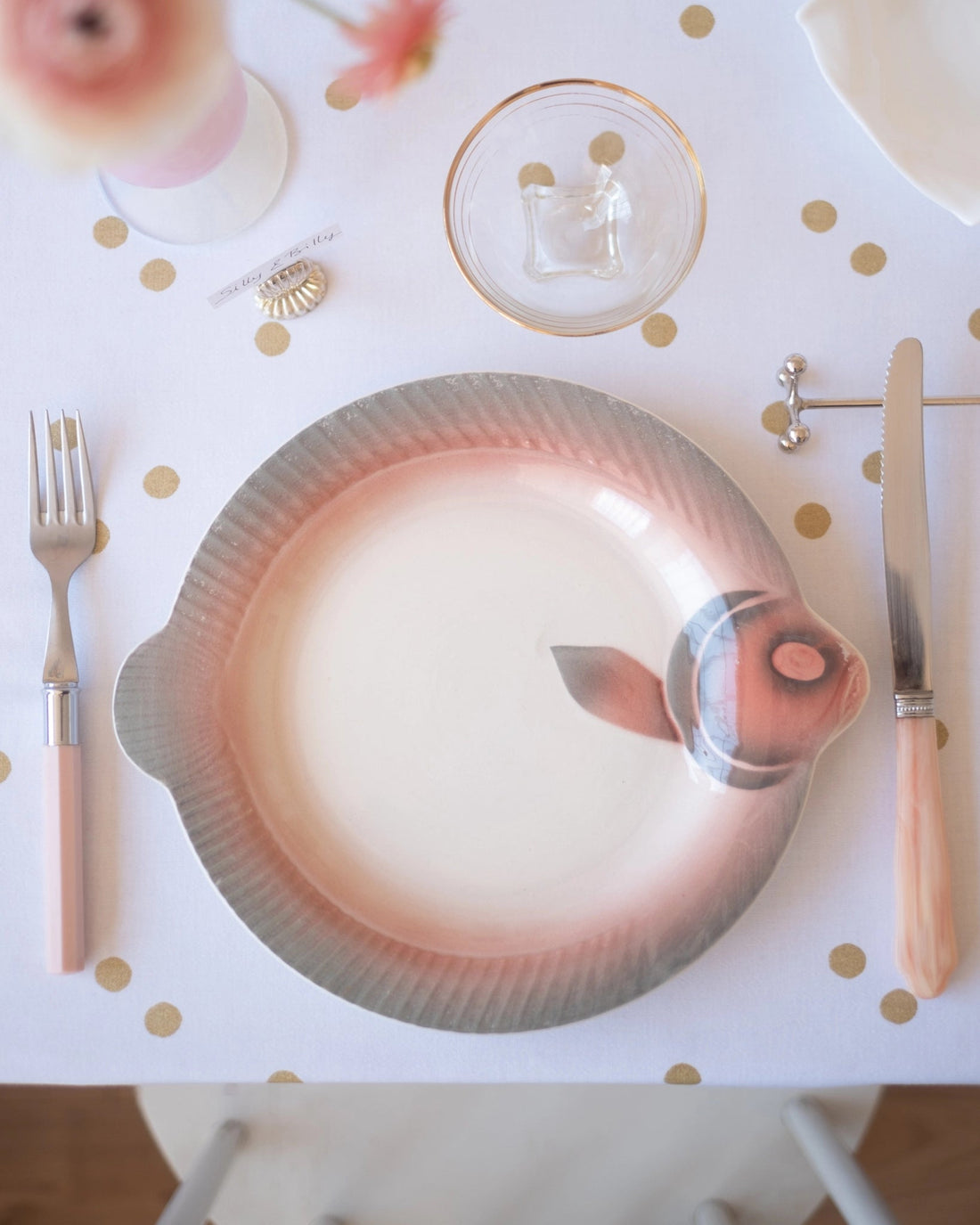 6 assiettes à poisson de Digoin - Silly &amp; Billy