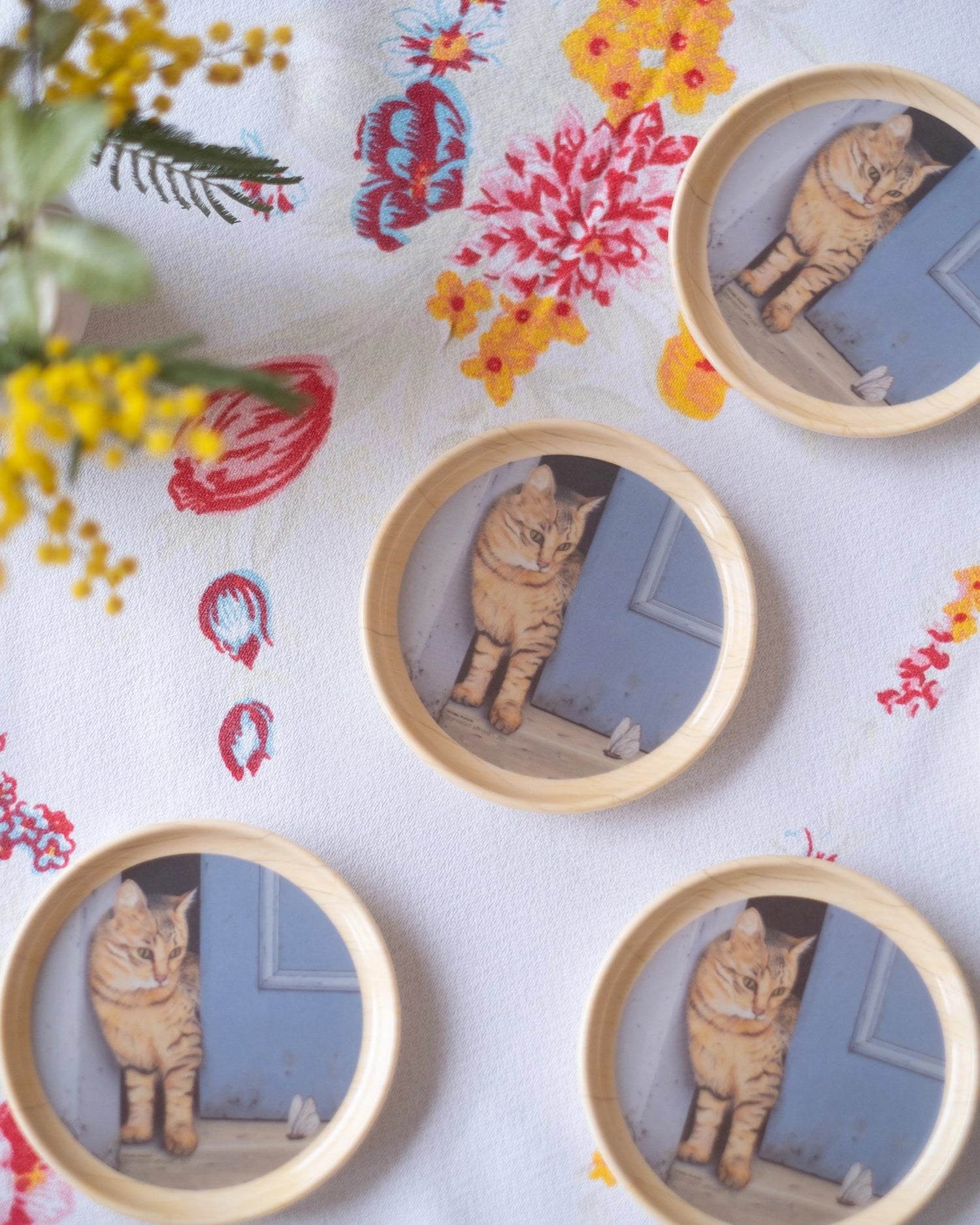 6 dessous de verre vintage italiens Aux chats - Silly &amp; Billy